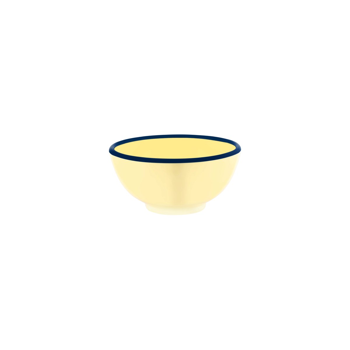 JAB Melamine Vintage Yellow / Blue Rim Round Bowl 150x70mm / 710ml