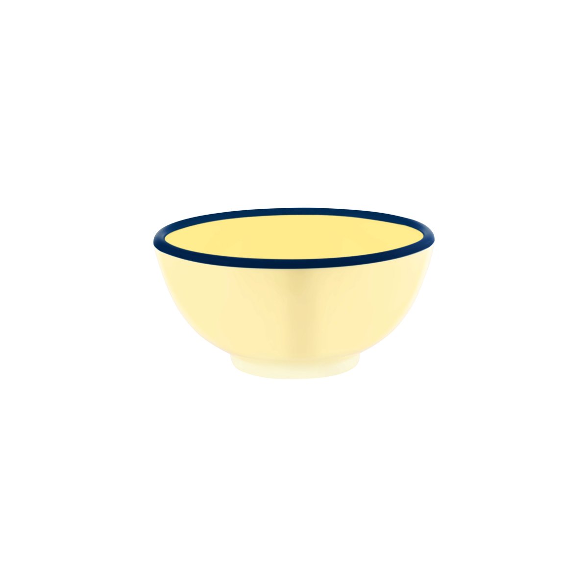 JAB Melamine Vintage Yellow / Blue Rim Round Bowl 175x80mm / 1100ml