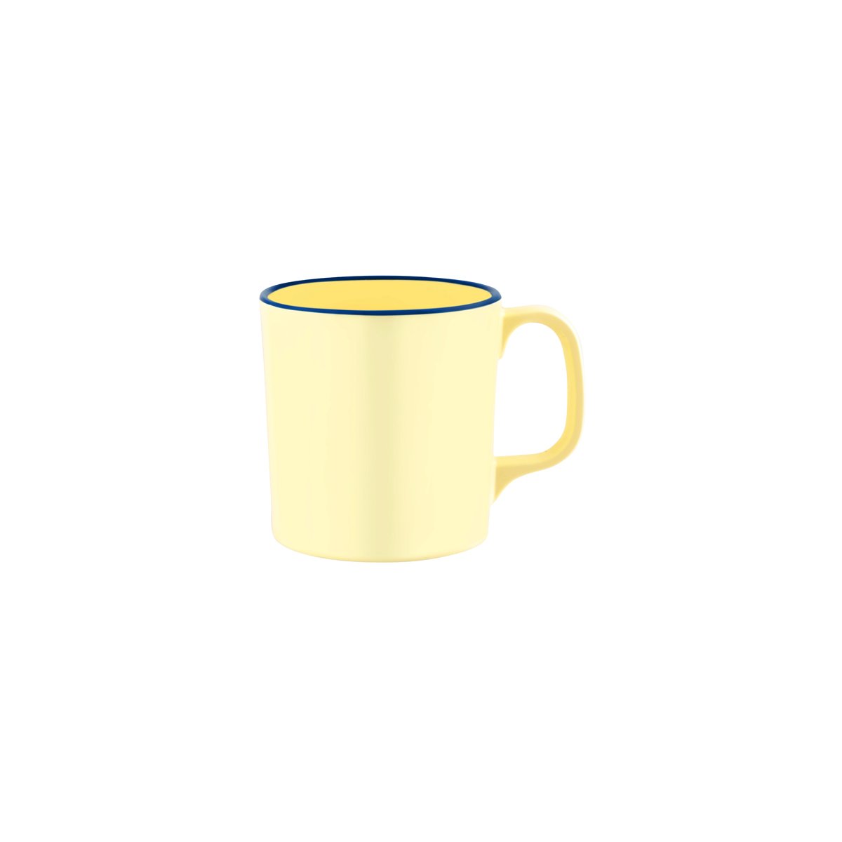 JAB Melamine Vintage Yellow / Blue Rim Mug 350ml