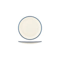 JAB Melamine Vintage Cream / Blue Rim Round Plate 190mm