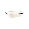 JAB Melamine Vintage Cream/Blue Rim Rectangular Server 200x145x45mm/590ml