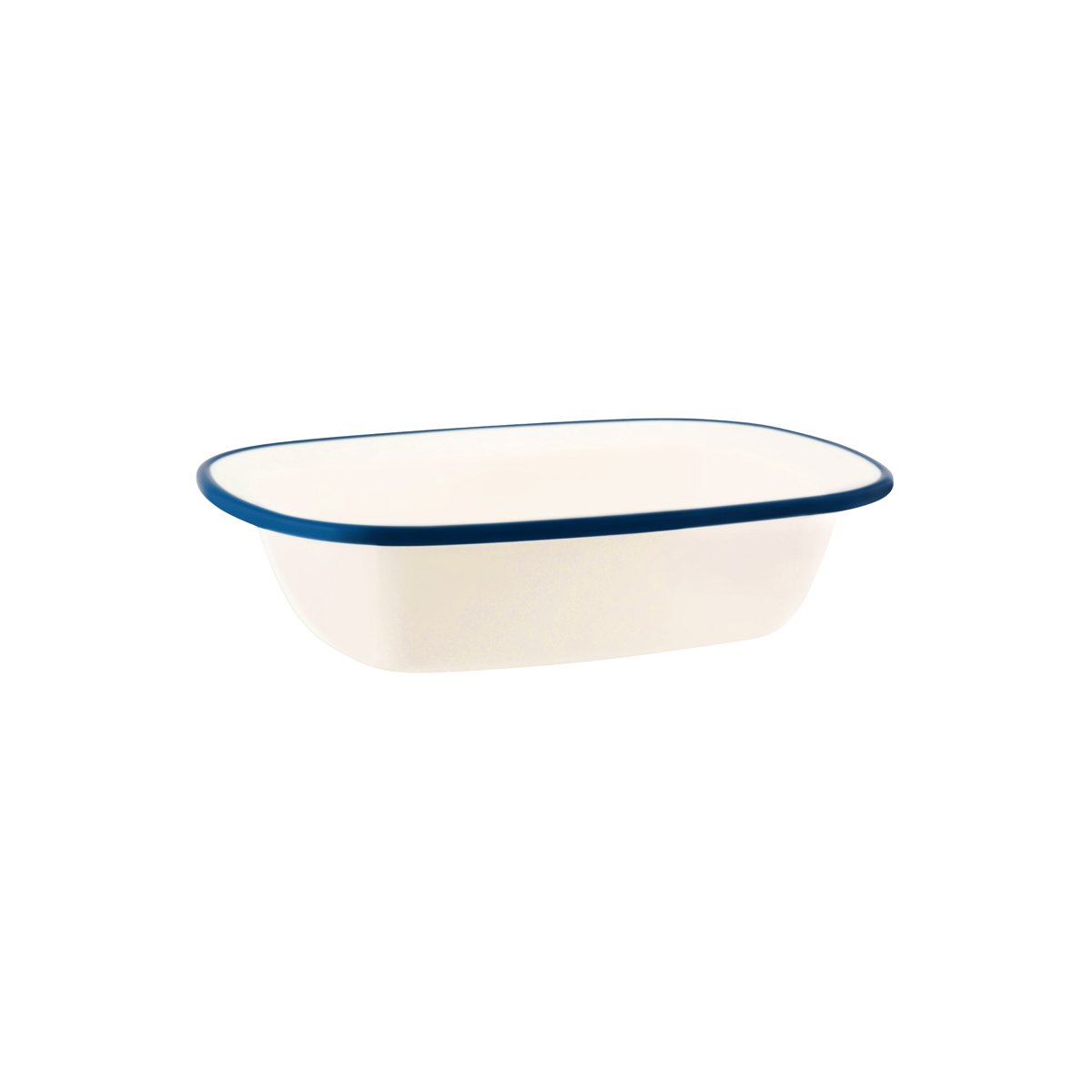 JAB Melamine Vintage Cream/Blue Rim Rectangular Server 200x145x45mm/590ml