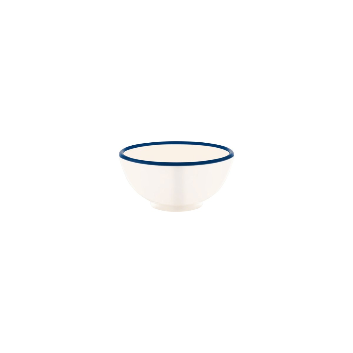 JAB Melamine Vintage Cream / Blue Rim Round Bowl 125x65mm / 430ml