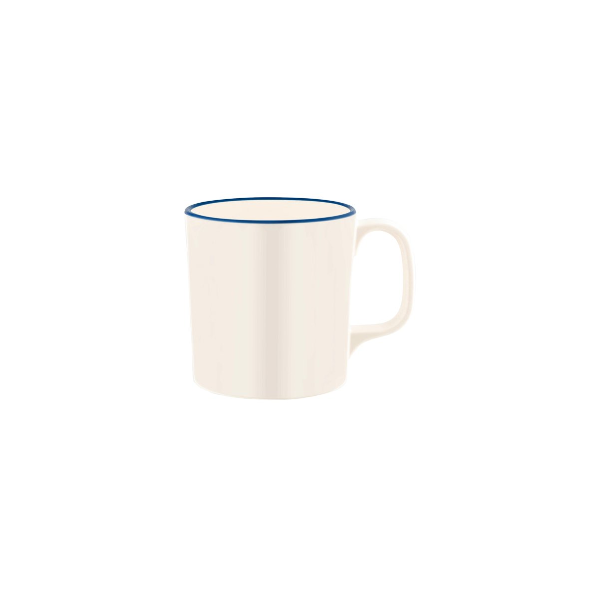 JAB Melamine Vintage Cream / Blue Rim Mug 350ml