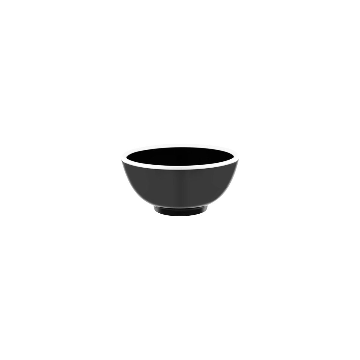 JAB Melamine Vintage Black / White Rim Round Bowl 125x65mm / 430ml