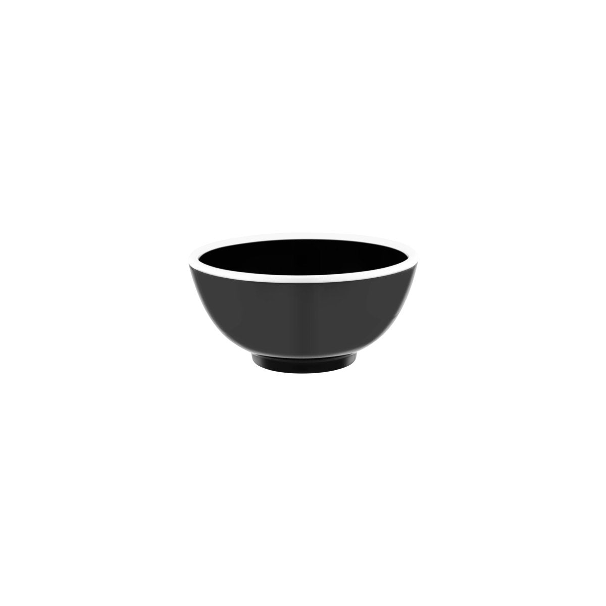 JAB Melamine Vintage Black / White Rim Round Bowl 150x70mm / 710ml