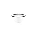 JAB Melamine Vintage White / Black Rim Round Bowl 150x70mm / 710ml