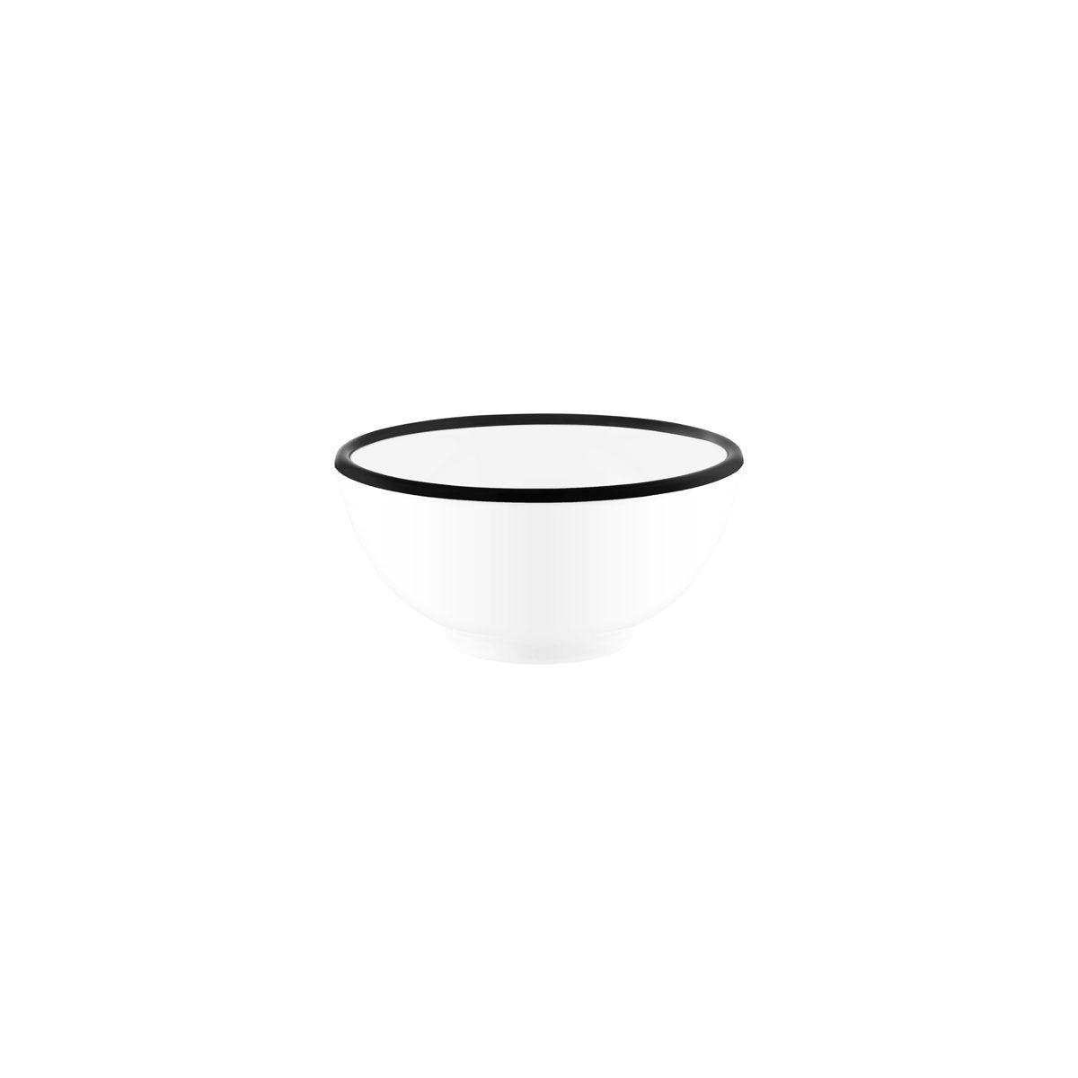 JAB Melamine Vintage White / Black Rim Round Bowl 150x70mm / 710ml