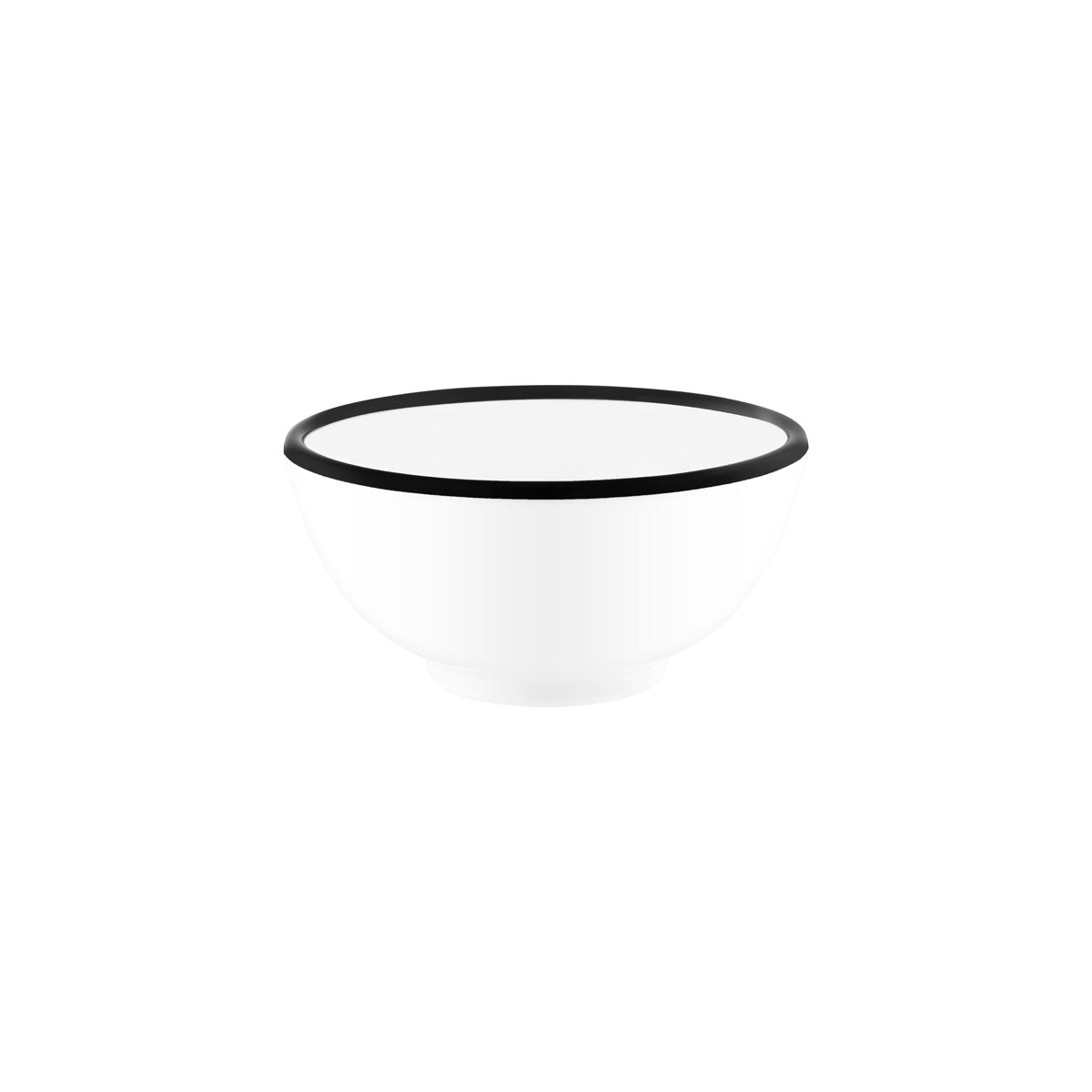 JAB Melamine Vintage White / Black Rim Round Bowl 175x80mm / 1100ml