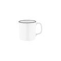 JAB Melamine Vintage White / Black Rim Mug 350ml
