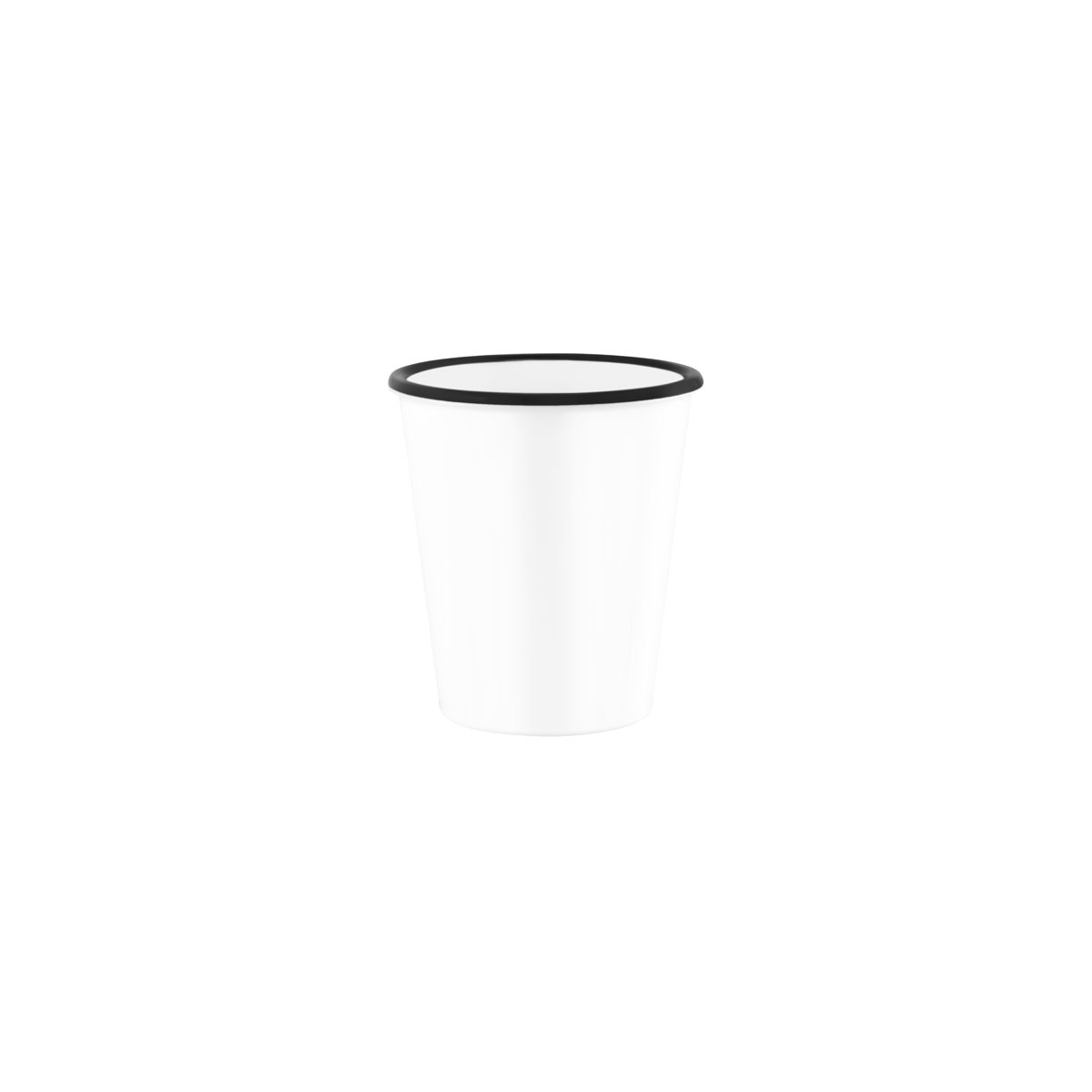 JAB Melamine Vintage White / Black Rim Tumbler 270ml