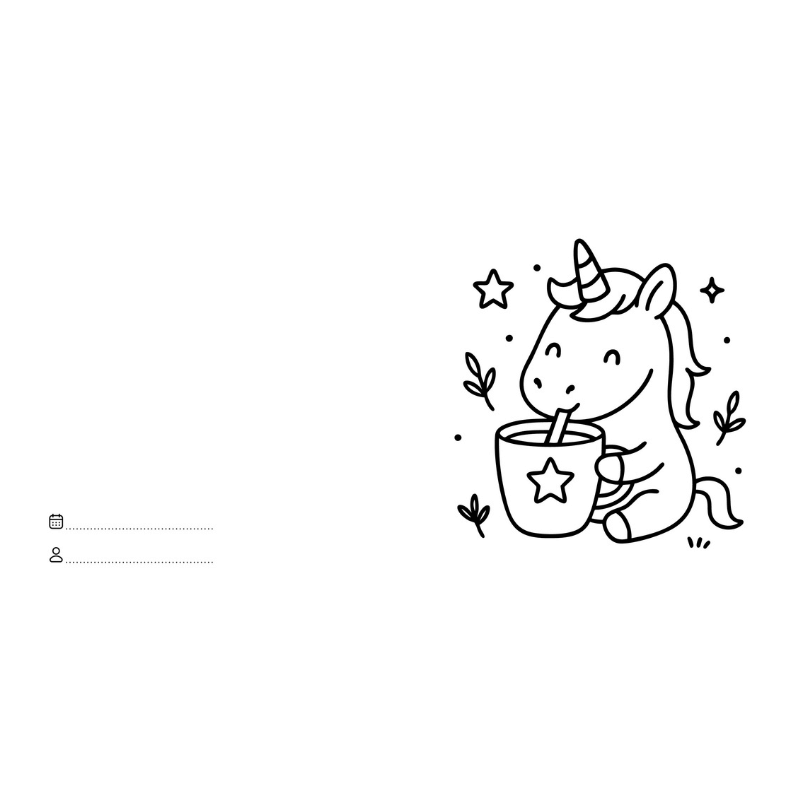 Sassi Colouring Book Square - Unicorns image 3