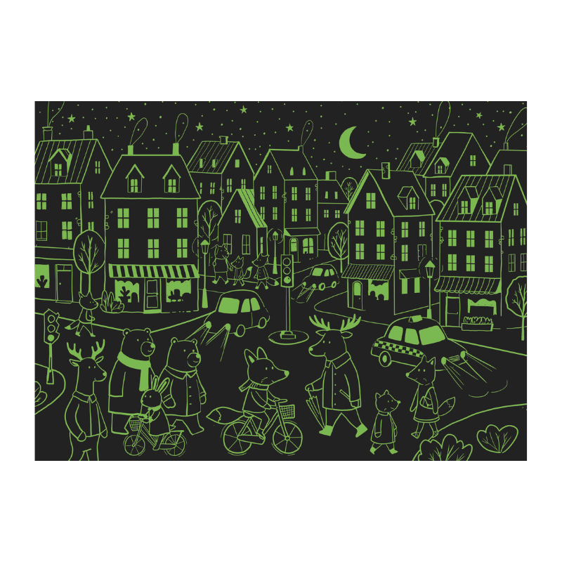 Sassi Day & Night Double-Sided Puzzle & Book Set - City image 2