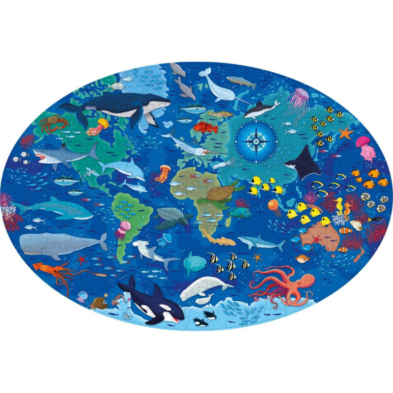 Sassi Travel, Learn and Explore - Puzzle and Book Set - The Sea, 205 pcs image 3