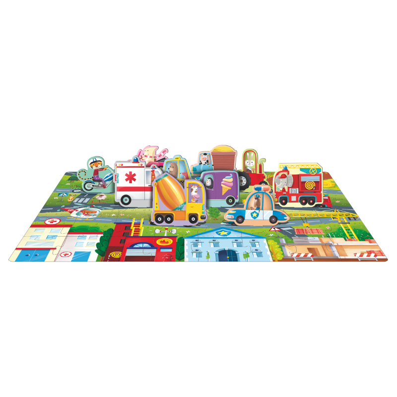 Sassi 3D Puzzle and Book Set - Learn Shapes Vehicles, 40 pcs image 4