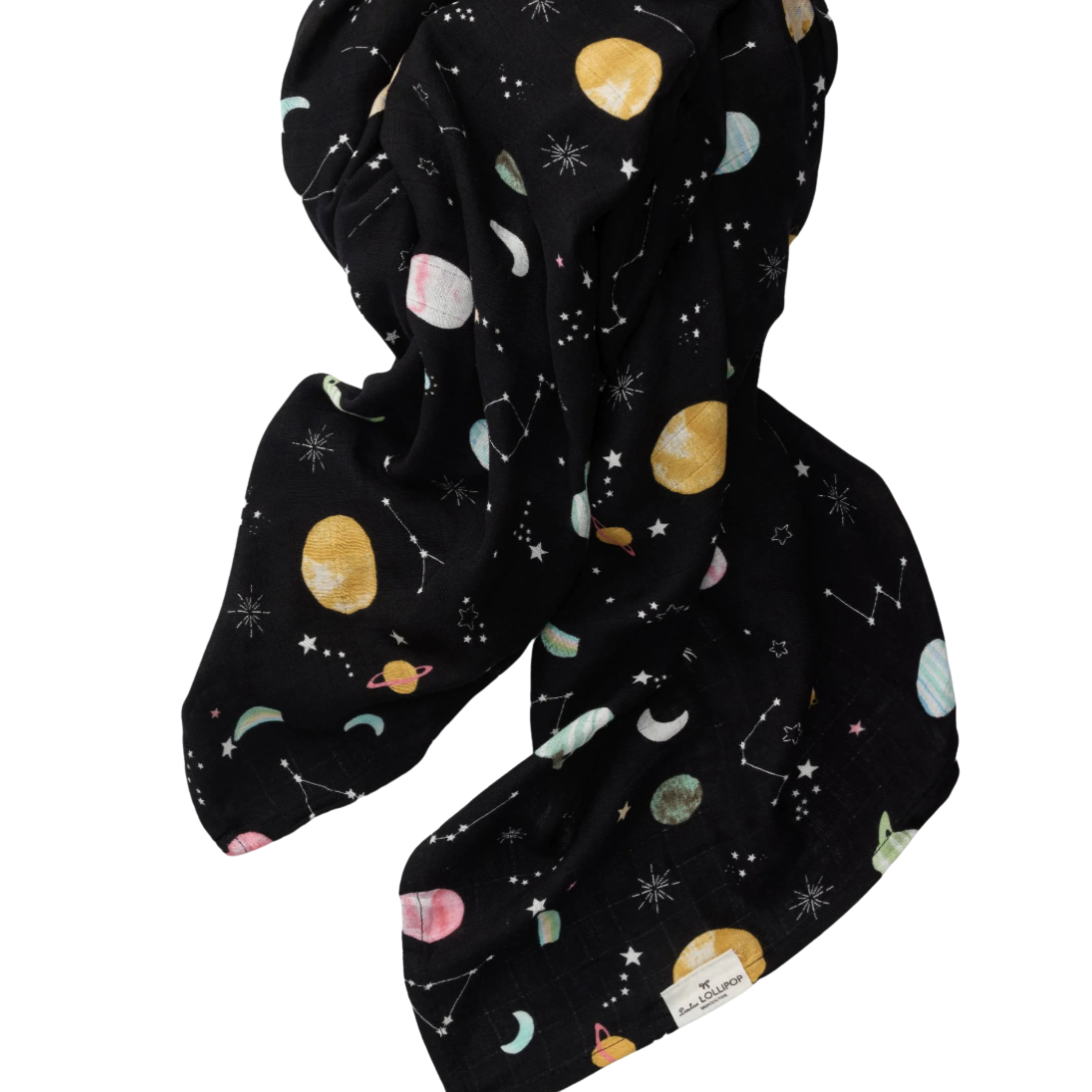 LouLou Lollipop Muslin Swaddle - Planets