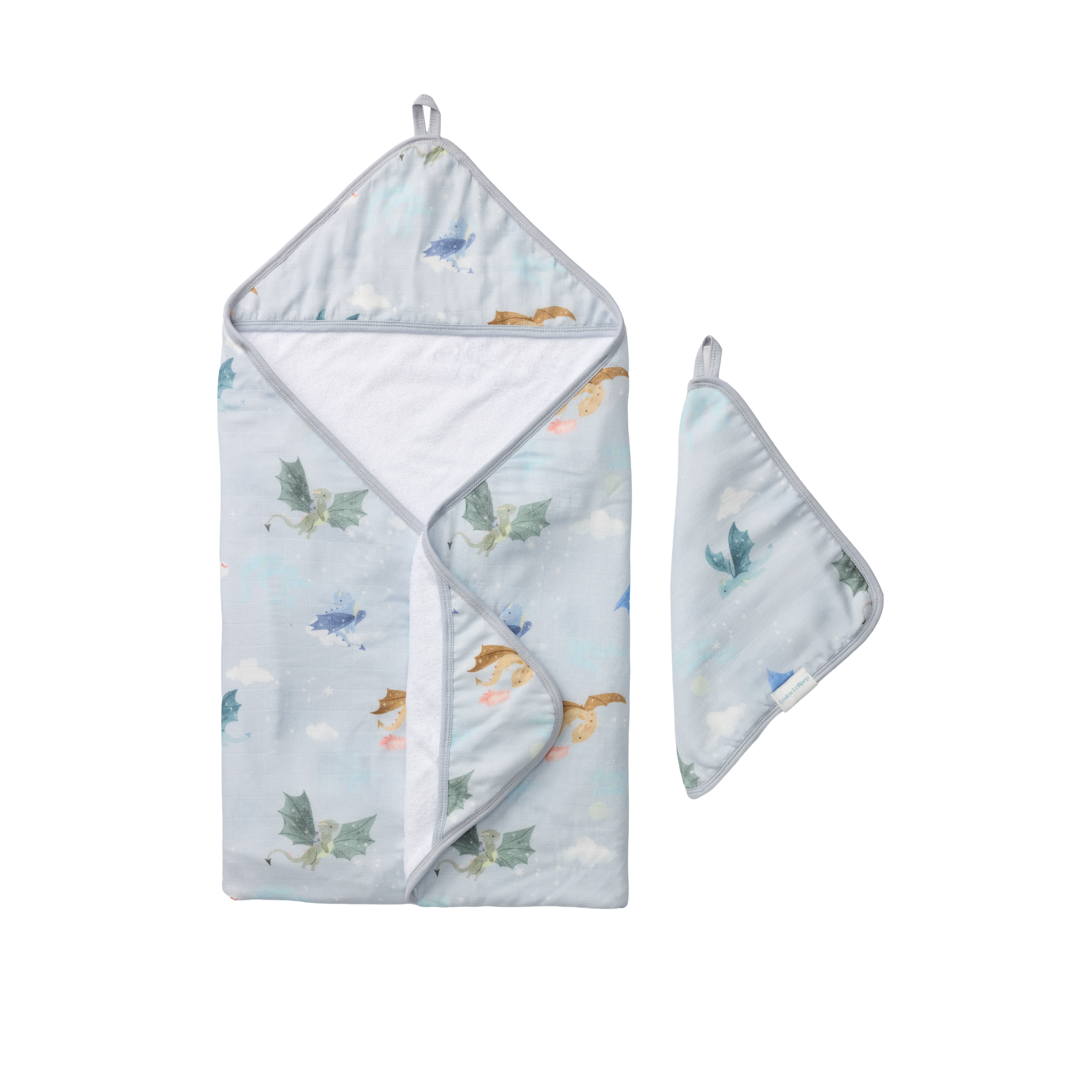 LouLou Lollipop Hooded Towel Set - Magical Dragons
