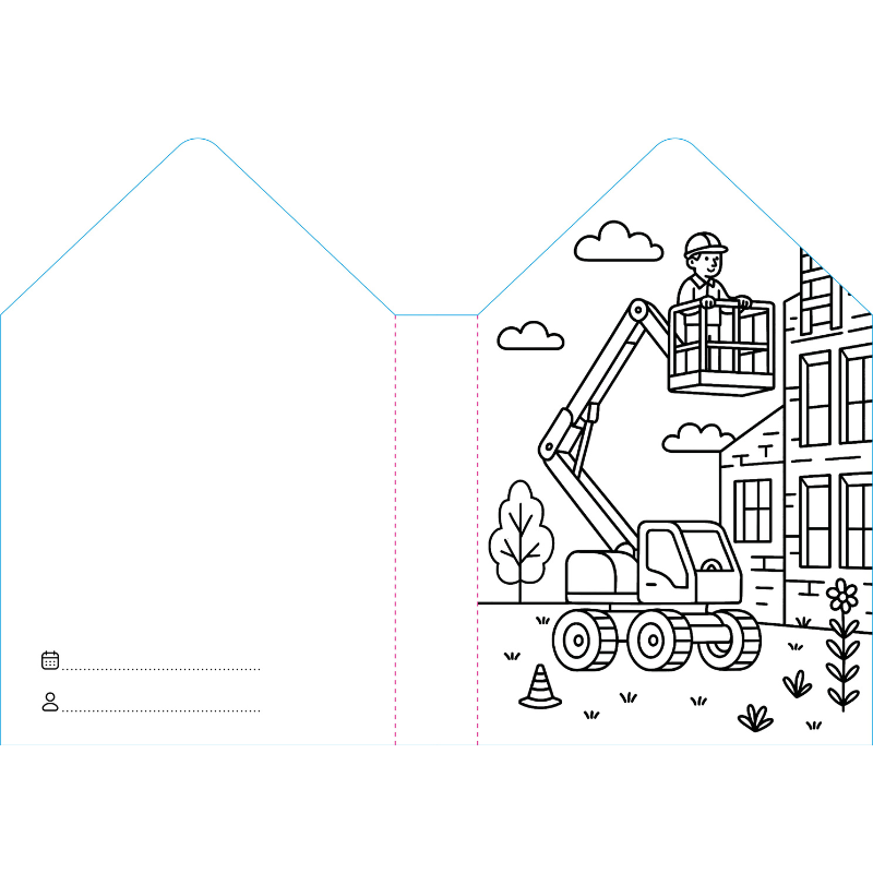 Sassi Colouring Book House - Construction Site image 2