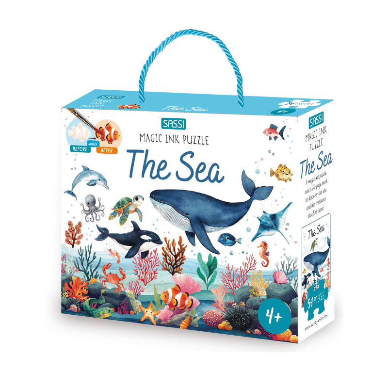 Sassi Magic Water Puzzle & Book Set - The Sea