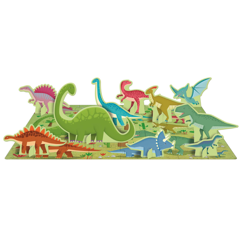 Sassi 3D Puzzle and Book Set - Learn Words Dinosaurs, 40 pcs image 5