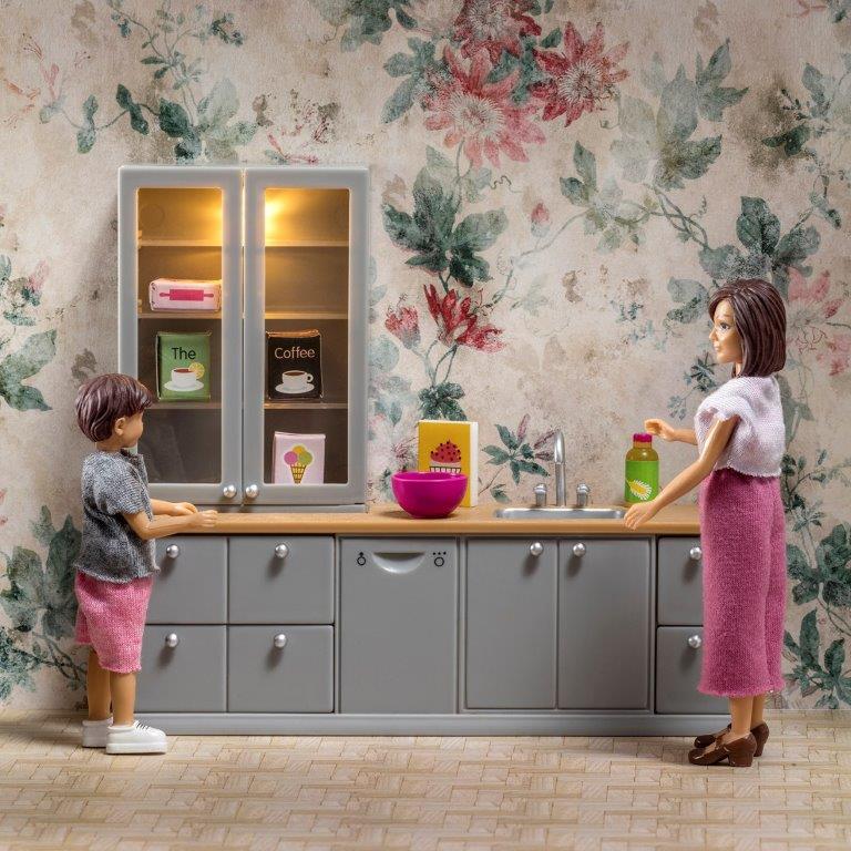 Lundby Doll House Furniture - Kitchen Counter, Sink & Dishwasher Set image 4