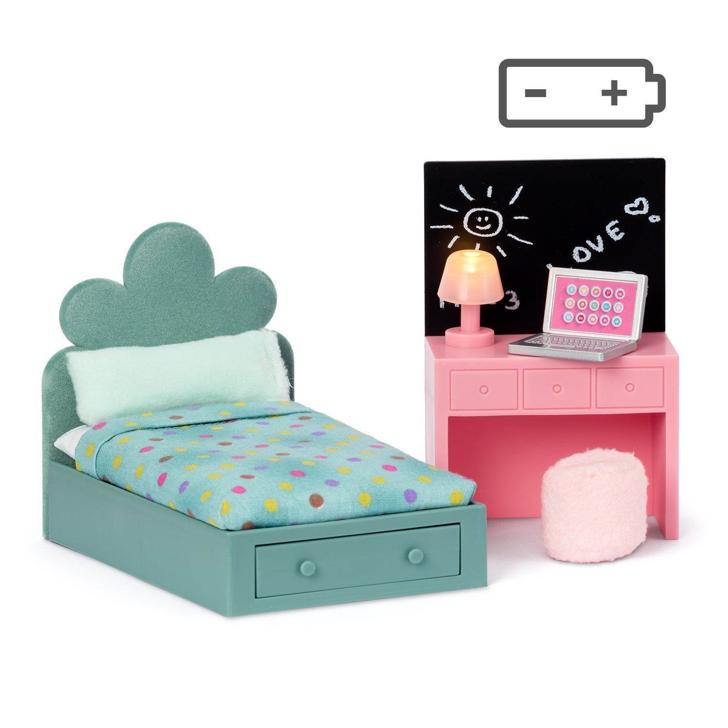 Lundby Doll House Furniture - Teen Room Set