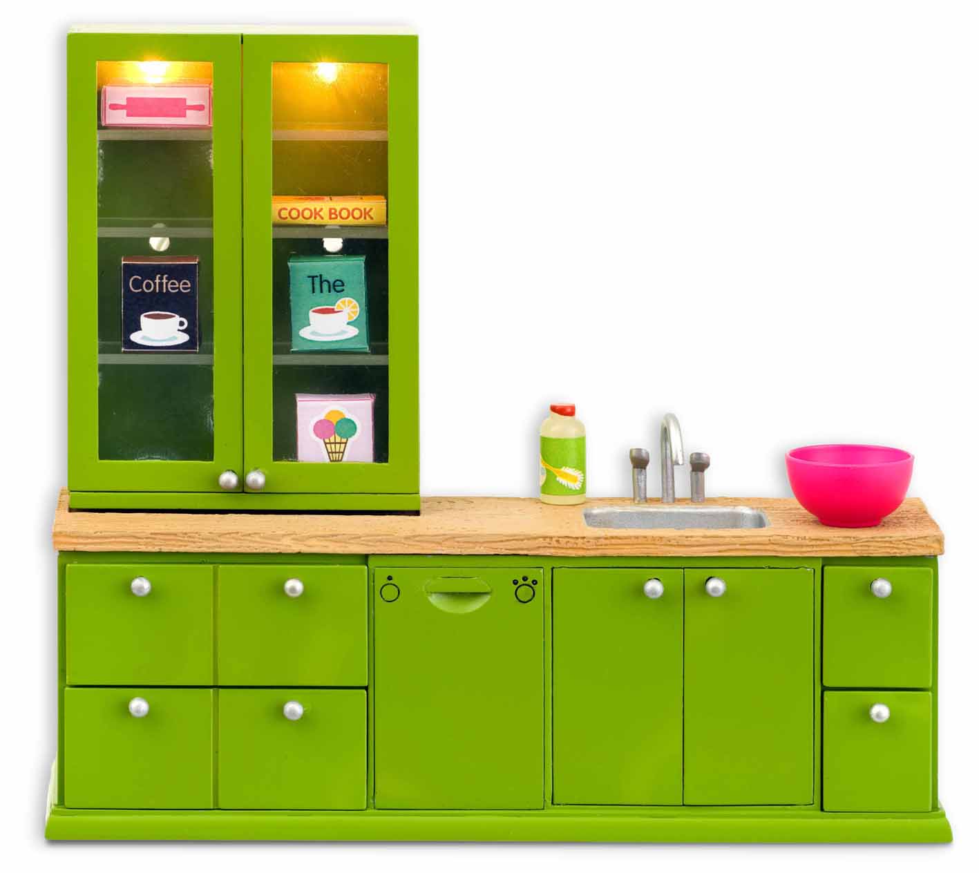 Lundby Doll House Furniture - Kitchen Counter, Sink & Dishwasher Set
