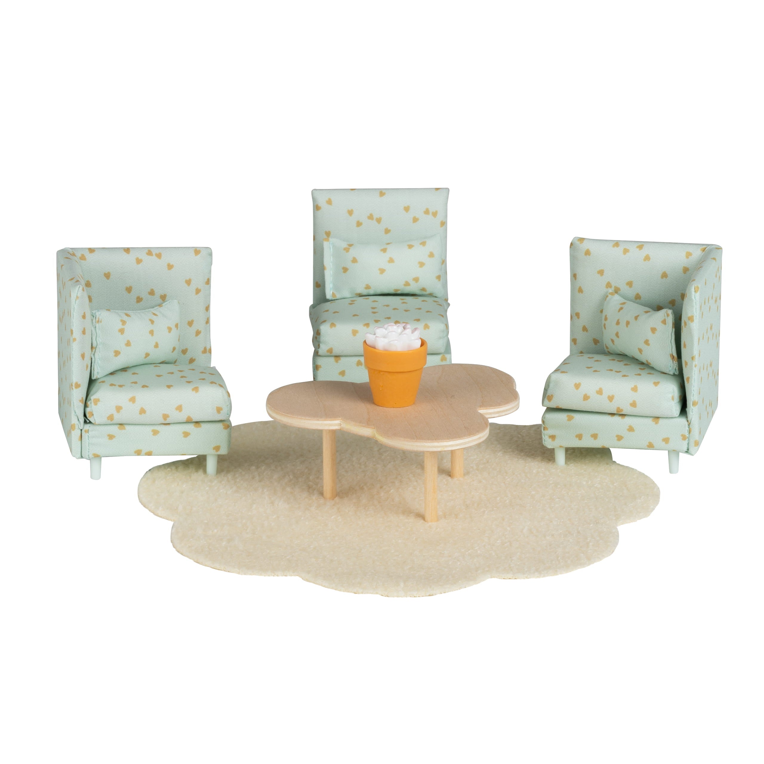 Lundby Doll House Furniture - Modular Lounge & Coffee Table Set image 2