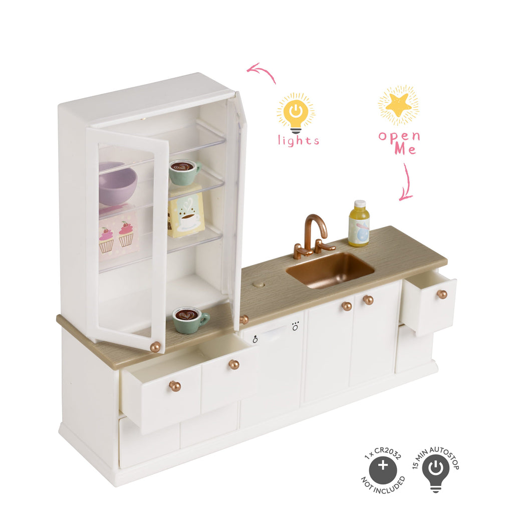 Lundby Doll House Furniture - Kitchen Basin with Display Cabinet image 2