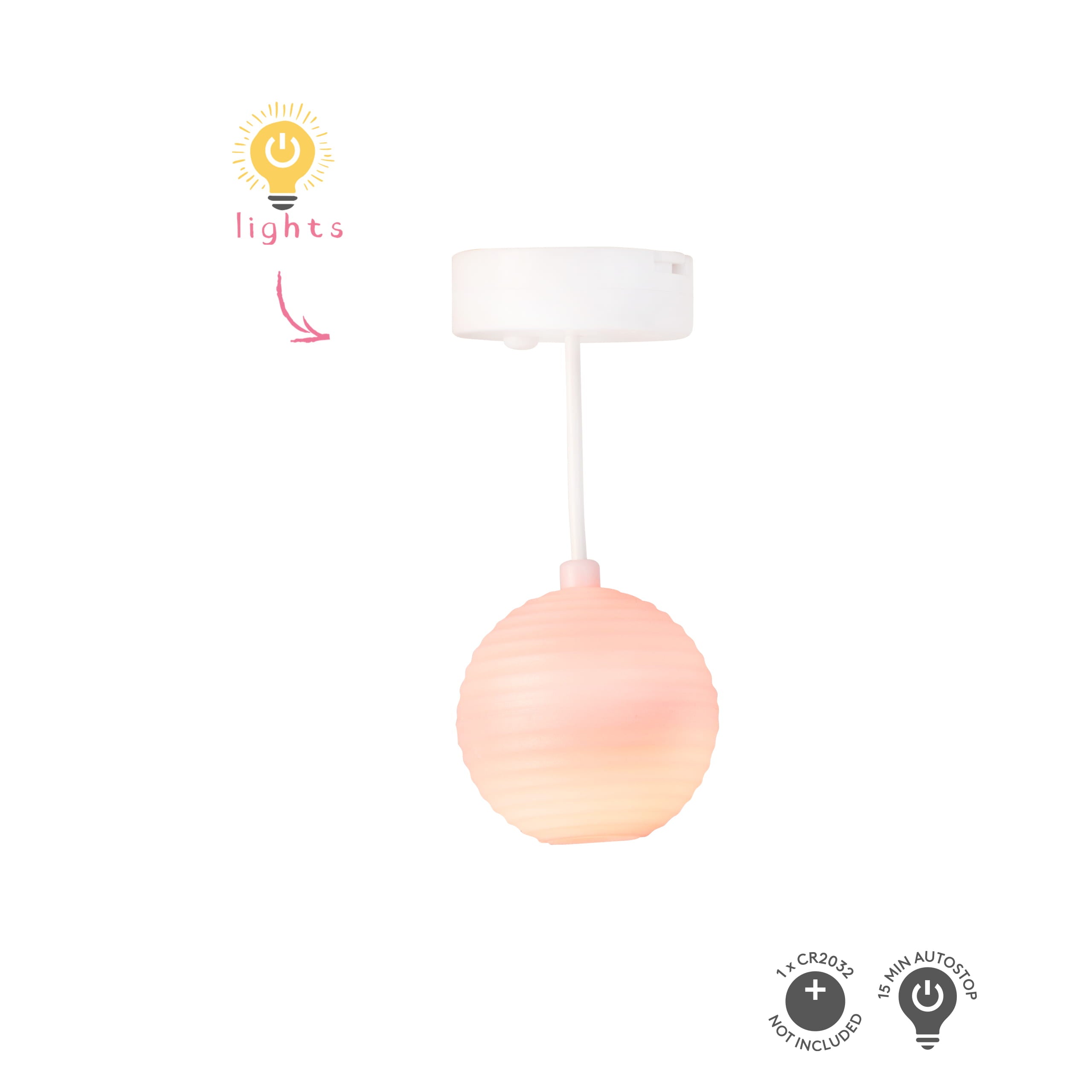 Lundby Doll House Accessories - Round Chinese Ceiling Lamps, 2 pcs image 2