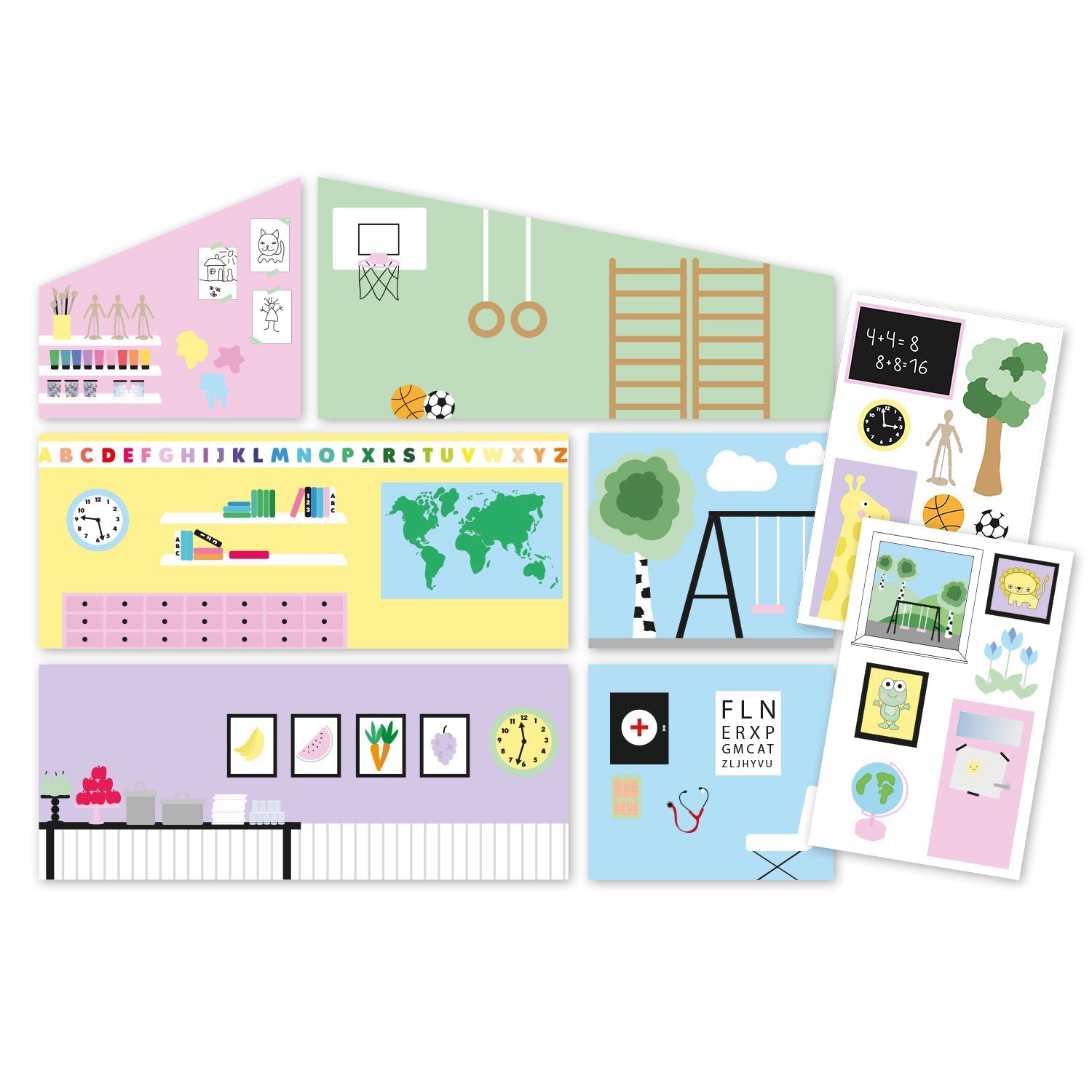 Lundby Doll House - Creative House Wall Set - School