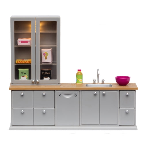 Lundby Doll House Furniture - Kitchen Counter, Sink & Dishwasher Set
