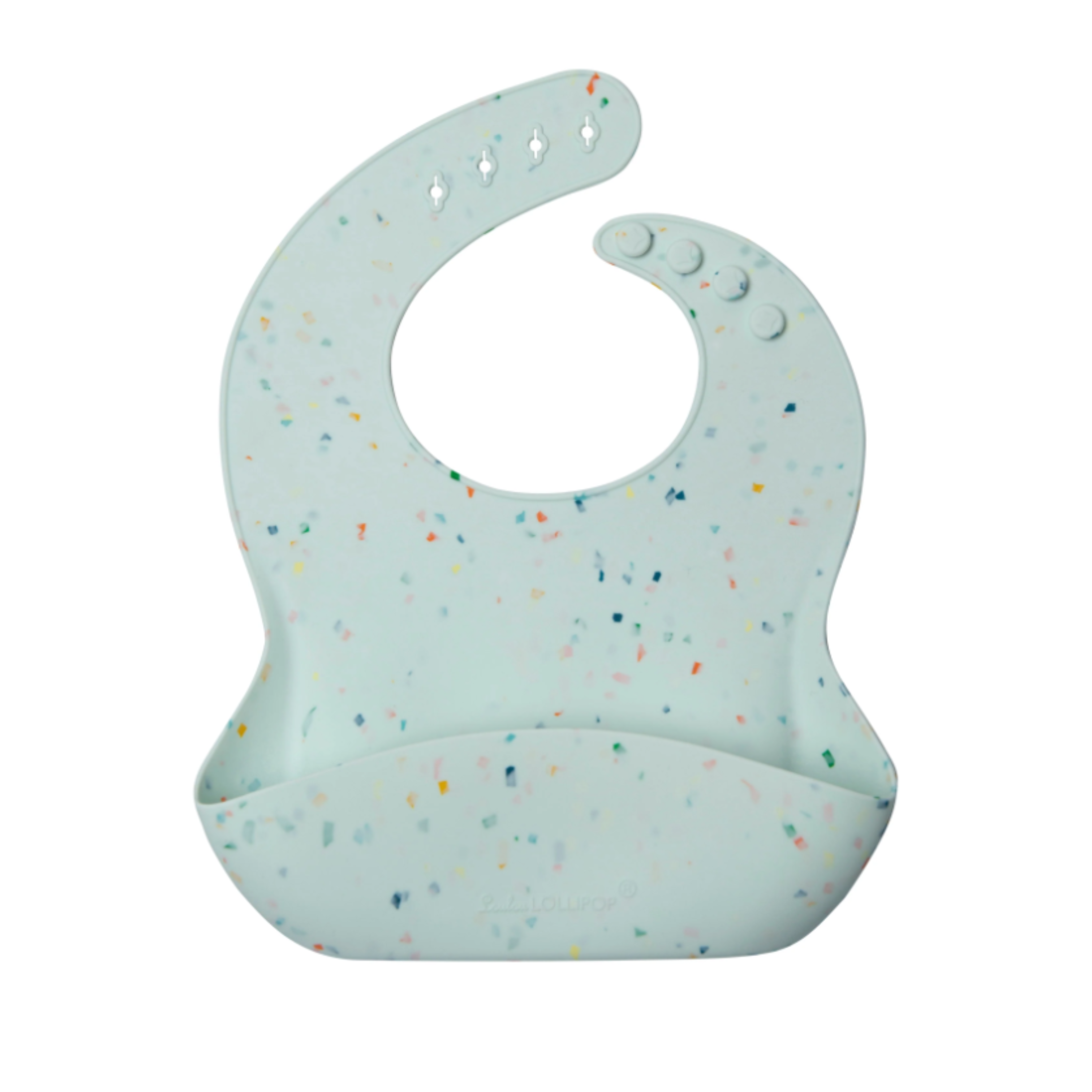 LouLou Lollipop Silicone Bib - Confetti Mint