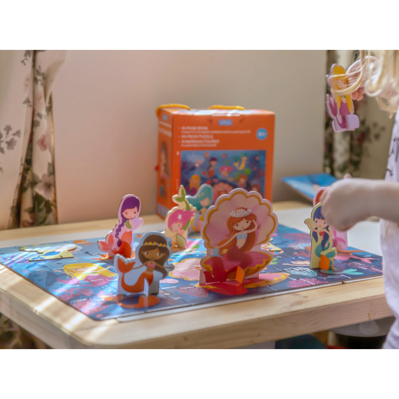 Sassi 3D Puzzle and Book Set - Learn Numbers Mermaids, 40 pcs image 6