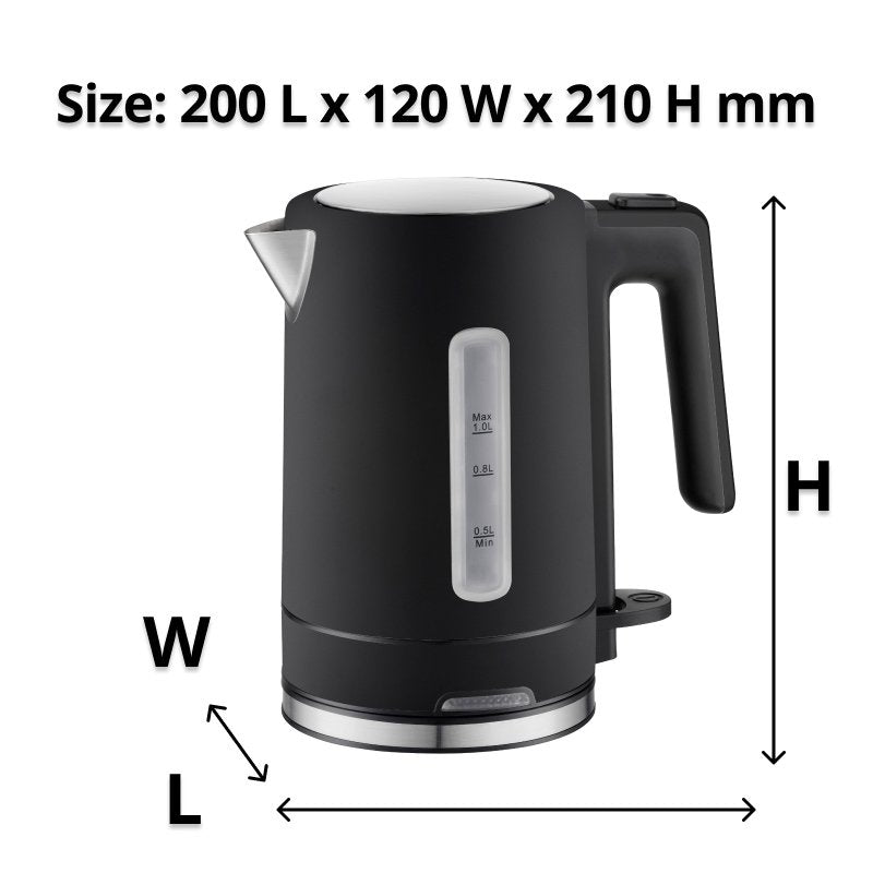 Nero Select 1L Black Stainless Steel Kettle