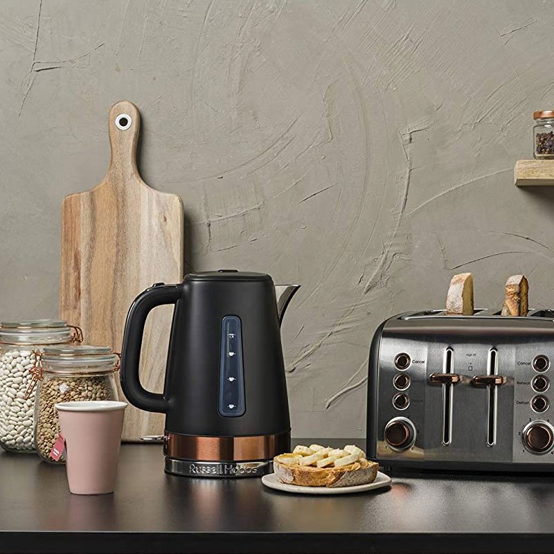 Russell Hobbs Brooklyn Kettle 1.7L Black/ Copper