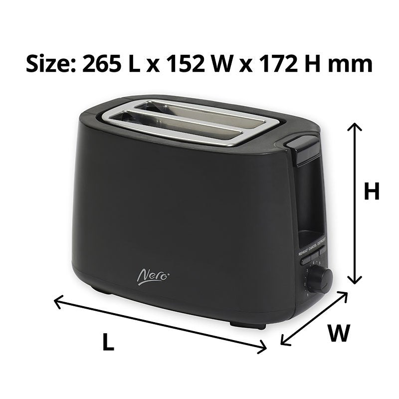 Nero Black 2 Slice Toaster