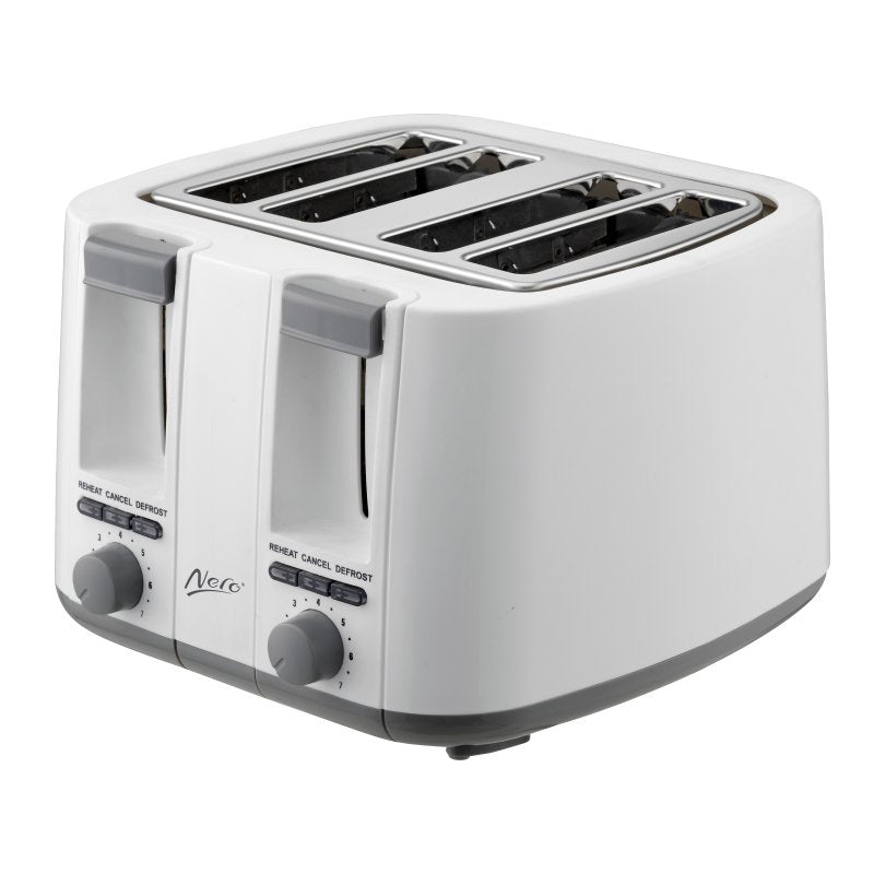Nero White 4 Slice Toaster
