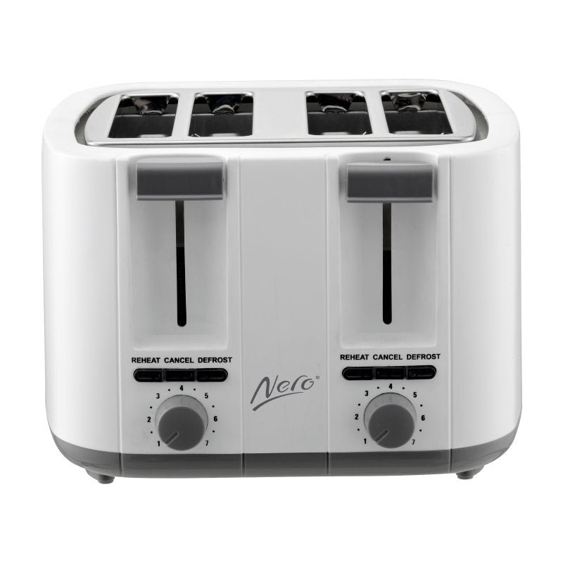 Nero White 4 Slice Toaster