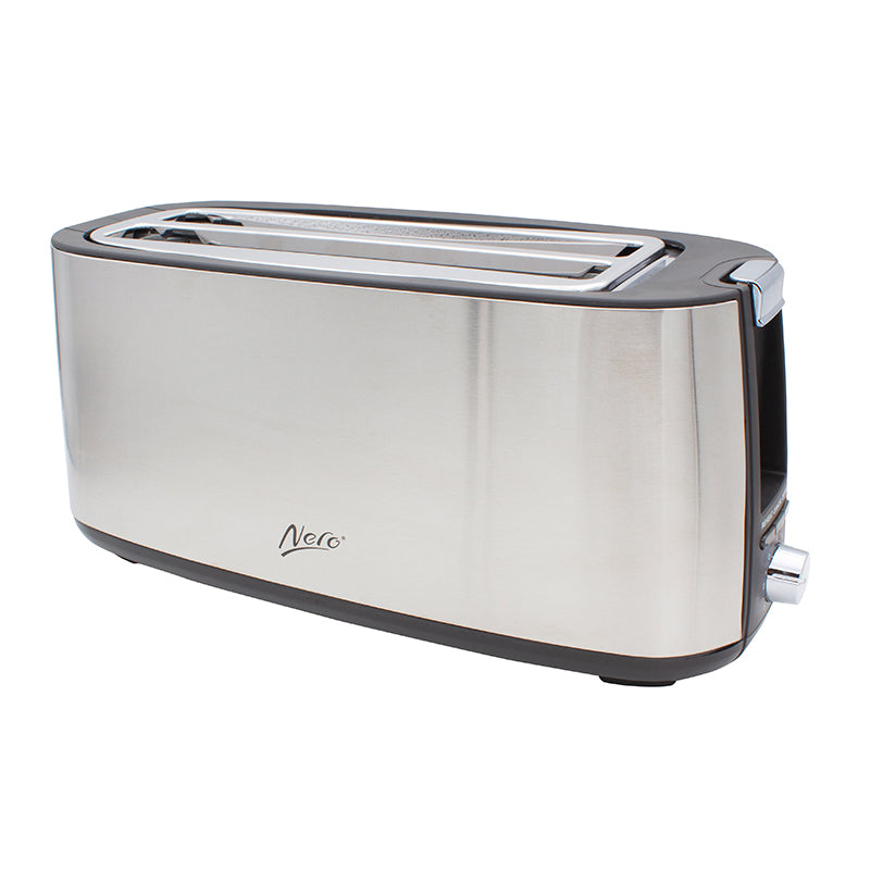 Nero Stainless Steel 4 Slice Long Toaster
