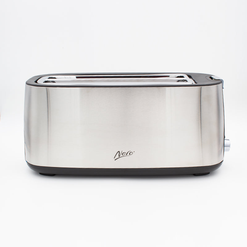 Nero Stainless Steel 4 Slice Long Toaster
