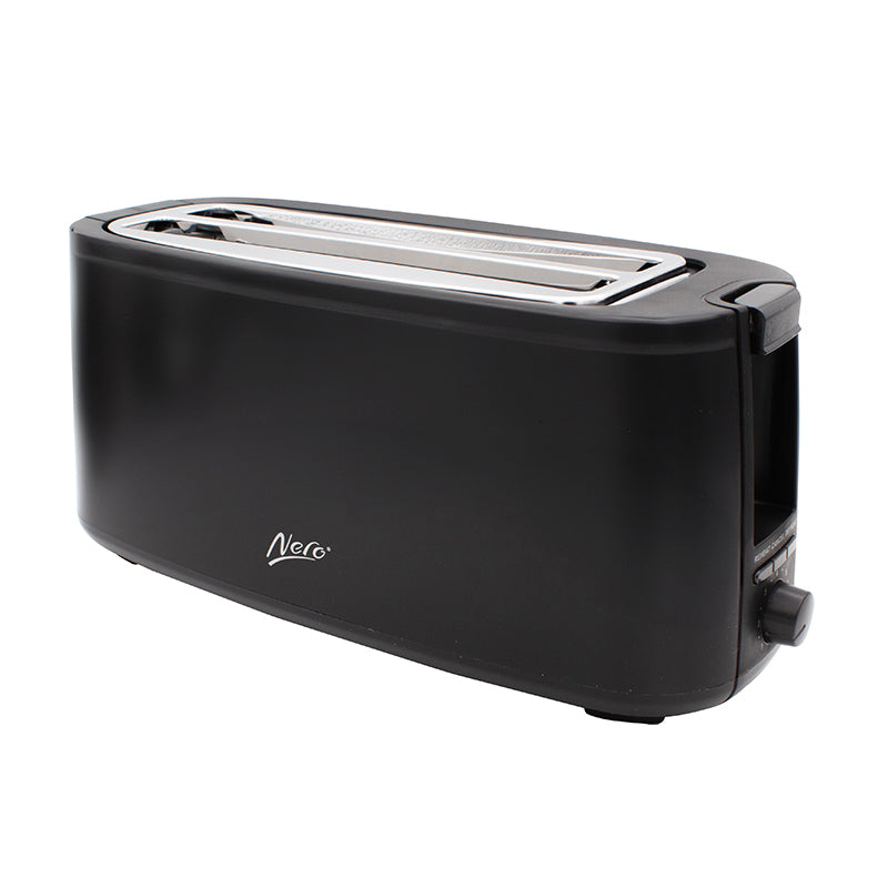 Nero Black 4 Slice Long Toaster
