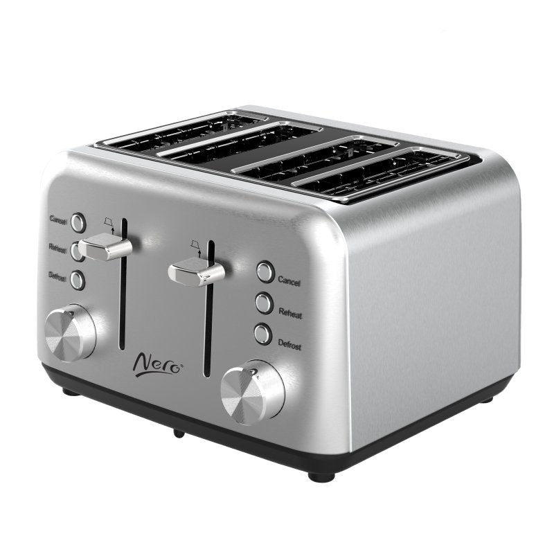 Nero Stainless Steel Classic 4 Slice Toaster