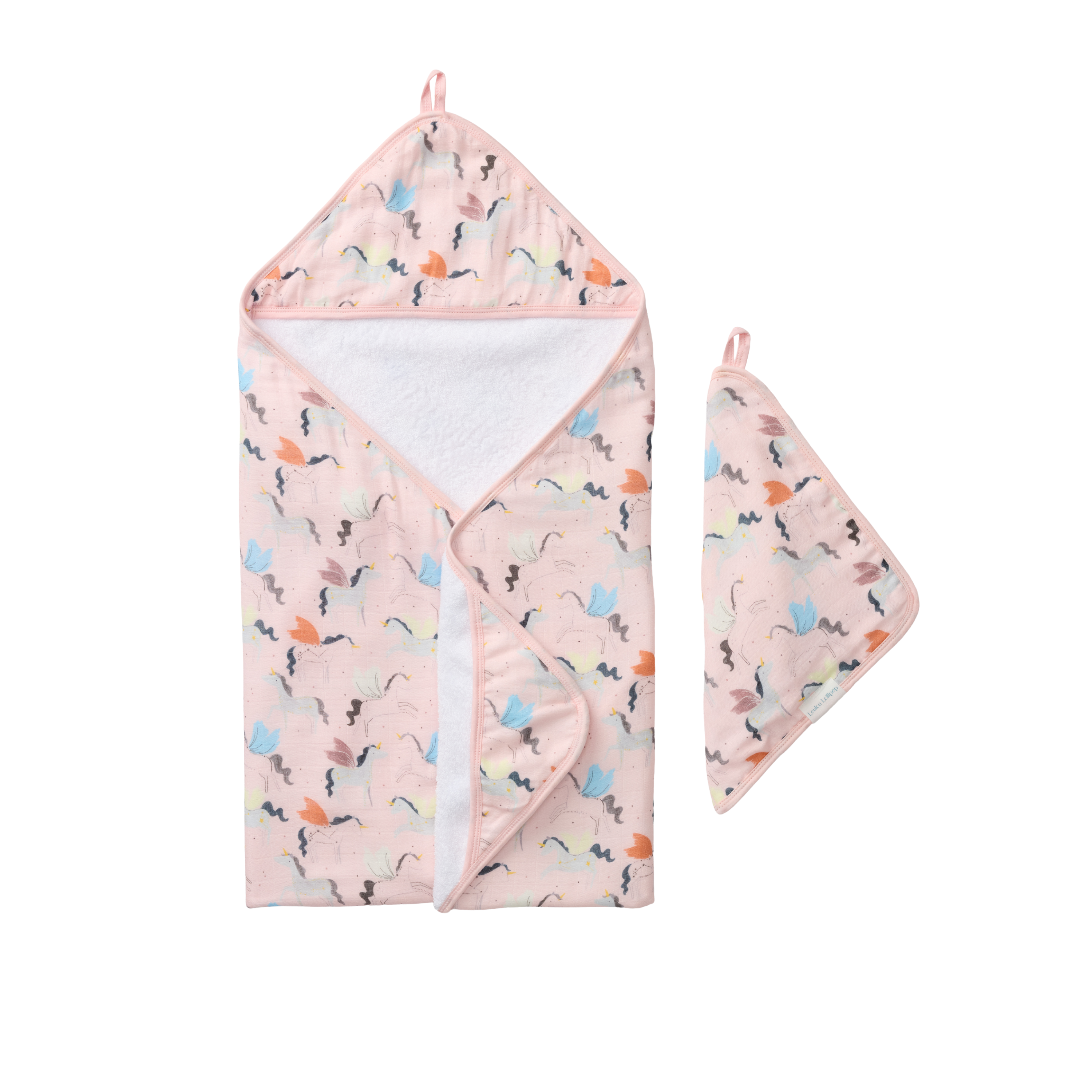 LouLou Lollipop Hooded Towel Set - Unicorn Ballet