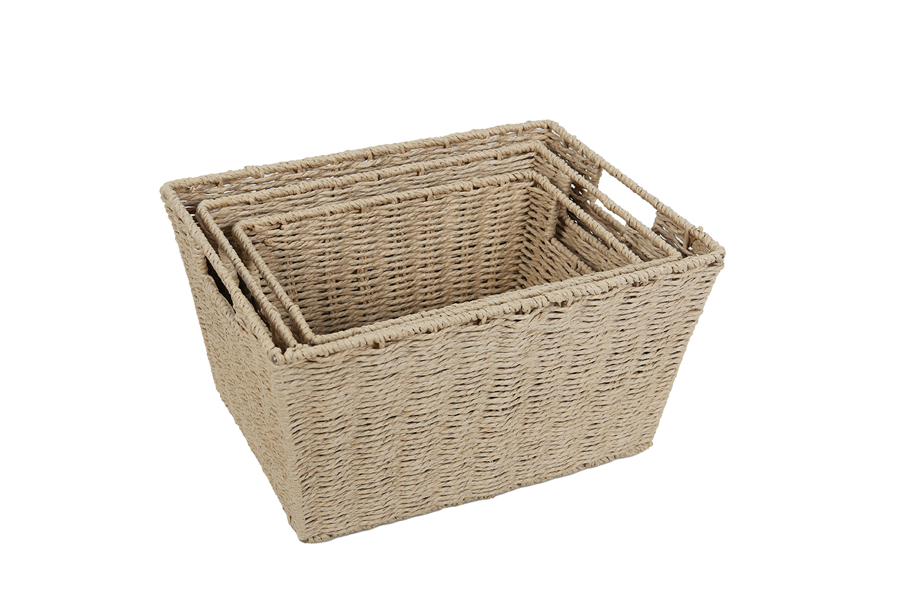 Rectangular Baskets Small Set of 3