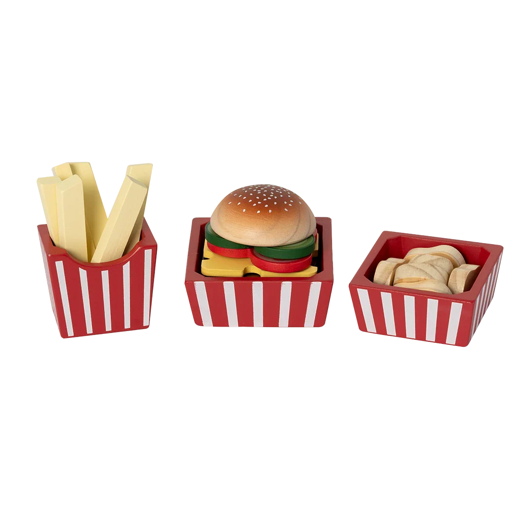 MamaMemo Wooden Food - Burger Set image 3