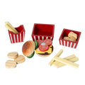 MamaMemo Wooden Food - Burger Set