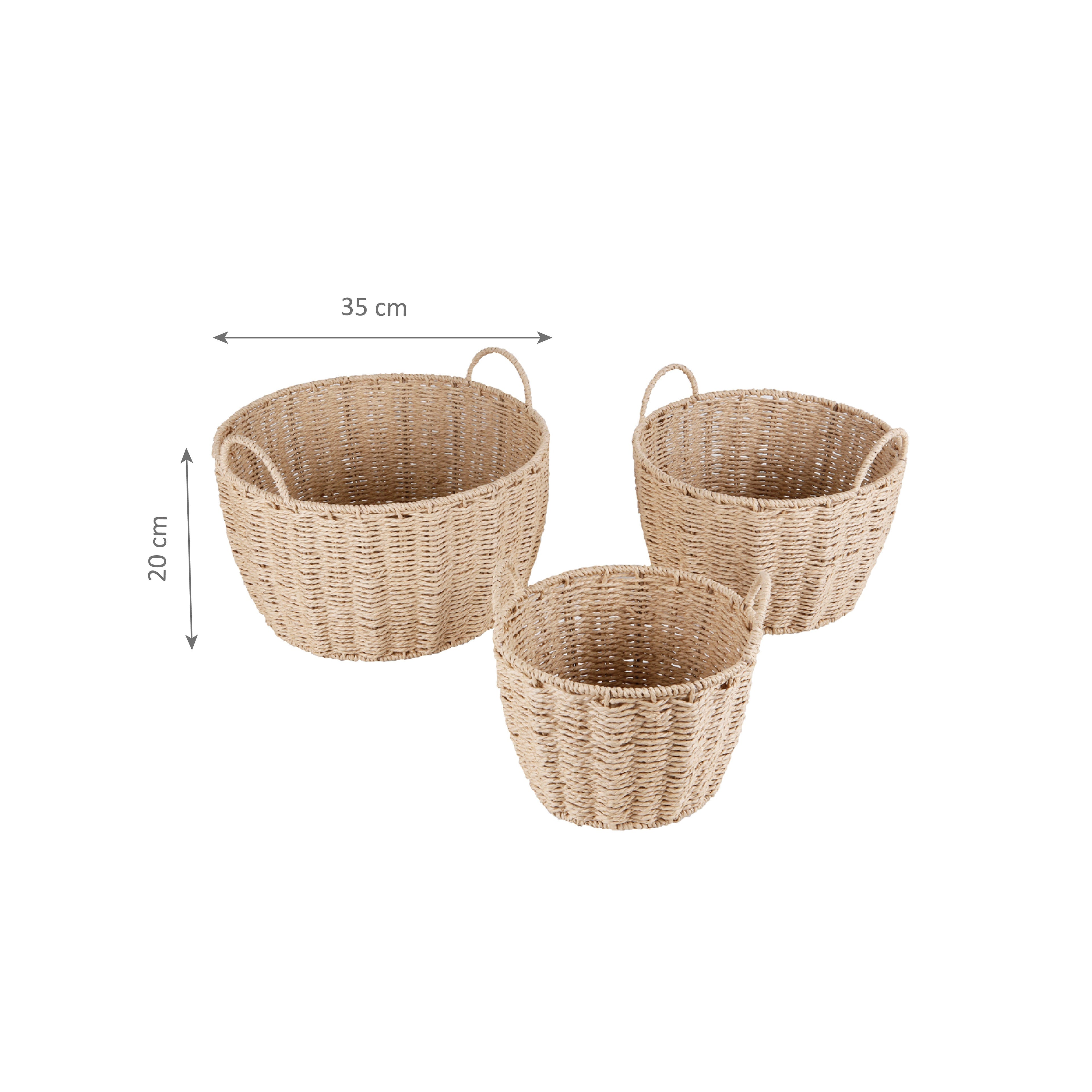 Round Baskets Set of 3 image 2