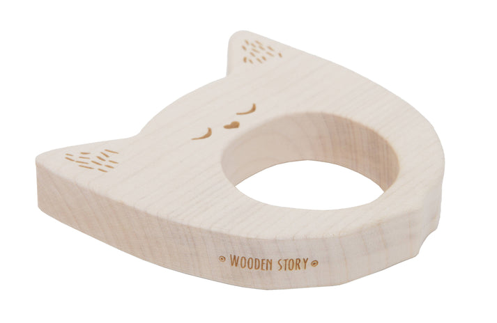 Wooden Story Soother - Yawning Cat