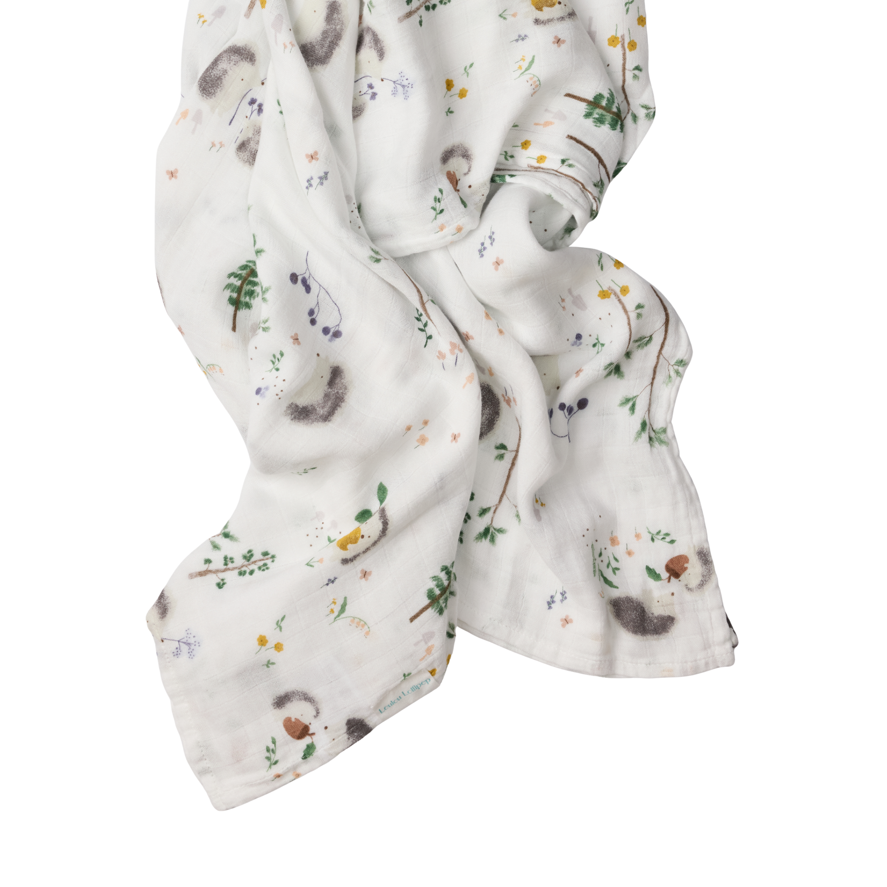 LouLou Lollipop Muslin Swaddle - Hedgehogs